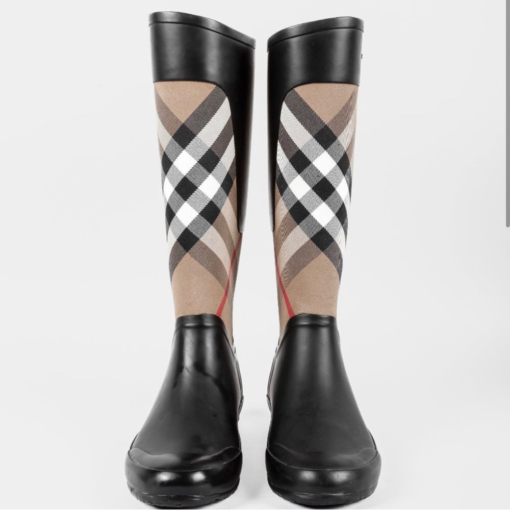 Burberry House Check Rubber Rain Boots